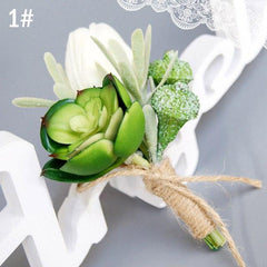 Artificial Succulent Boutonniere