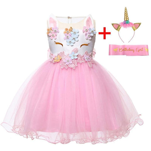 Babies Unicorn Dress And Headpiece