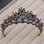 Baroque Bronze Black Red Crystal Bridal Tiaras