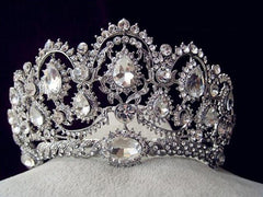 Baroque Vintage Retro Crystal Tiara 4 Colors