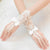 Beaded Lace Short  Finger-less Wedding Gloves