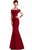 Beaded Mermaid Lace Bridesmaid Dress Long Cold Shoulder