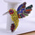 Bird silver Color Crystal Brooches 4 Colors