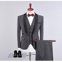(Blazer+Vest+Pants) Men 3 Piece Tuxedo Set Multiple Colors