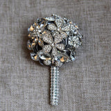 Boutonniere Grooms Silver Pin