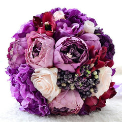 Bridal Bouquet Assorted Roses Camellias