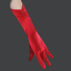 Bridal Gloves Beige/white/blk/red