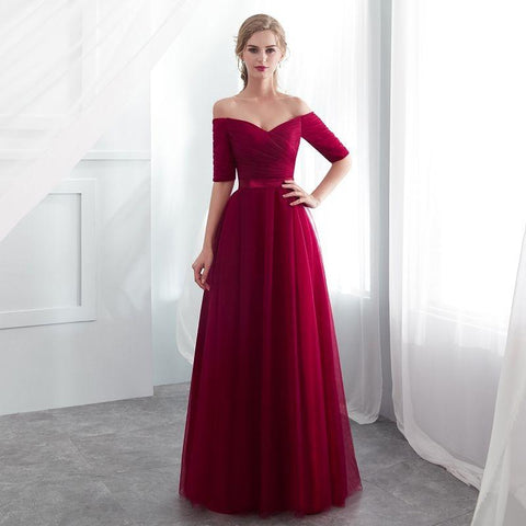 Bridesmaid Dress Satin Tulle A-Line - Multiple Colors