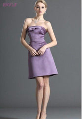 Bridesmaid Dresses  A-line Strapless Short Mini Backless