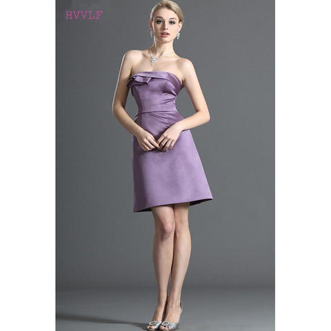 Bridesmaid Dresses  A-line Strapless Short Mini Backless