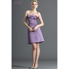 Bridesmaid Dresses  A-line Strapless Short Mini Backless