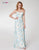 Bridesmaid Dresses Long Chiffon Floral Printed A-line Sleeveless
