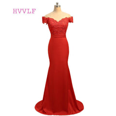 Bridesmaid Dresses Mermaid V-neck Cap Sleeves Appliques Lace Backless
