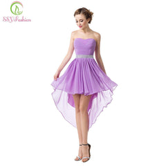 Bridesmaid Dresses Sexy Strapless Asymmetrical Chiffon