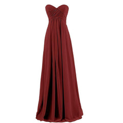 Bridesmaid Sleeveless Chiffon Long Dress Multiple Colors