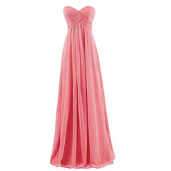 Bridesmaid Sleeveless Chiffon Long Dress Multiple Colors