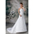 Cap Sleeve Wedding Dress Mermaid V-neck Sweep Train Satin Beaded