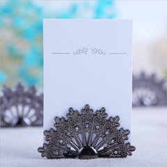 Casamento Vintage Peacock Place Card Holder