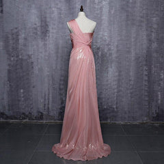 Celebrity Inspired Dress  Mermaid One-shoulder Floor Length Tulle Pleated