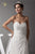 Chiffon Applique Lace Pleat Wedding Dress