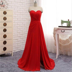 Classic Long Bridesmaid Sweetheart Neckline Falls Beautifully