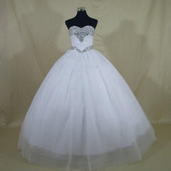 Crystal Tulle Ball Gown Princess Wedding Dress