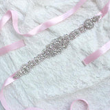 Crystal Wedding Belt  Satin Ribbon 12 Colors