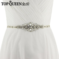 Crystal Wedding Belt with Ribbon