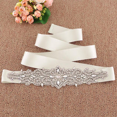 Crystal  Wide Long Bridal Belt