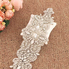 Crystal  Wide Long Bridal Belt