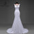 Elegant Beautiful Lace Flowers Mermaid Wedding Dress