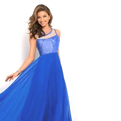 Elegant Maxi Dress High Waist A-line Floor Length