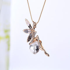 Fairy  Necklace Alloy+Rhinestone
