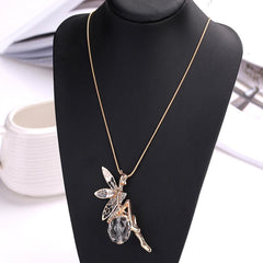 Fairy  Necklace Alloy+Rhinestone