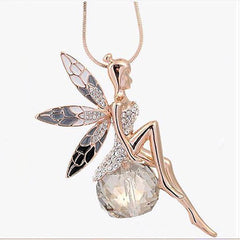 Fairy  Necklace Alloy+Rhinestone