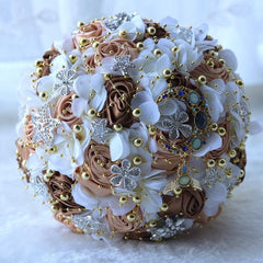 Fantasy Rose Wedding Bouquet Moon and Star Brooch Bouquet 7 Styles