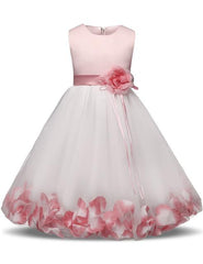 Flower Girl Dress Long with Petal Detail