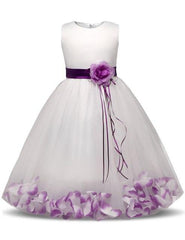 Flower Girl Dress Long with Petal Detail