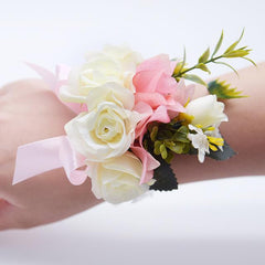 Flower &  Pearl Corsage Multiple Colors