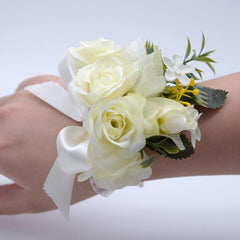 Flower &  Pearl Corsage Multiple Colors