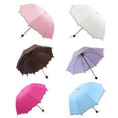Folding Lotus Leaves  Parasol Waterproof  Sun/Rain Umbrella