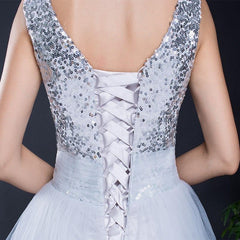 Formal Dress for  Home Coming / Prom  A-line Cap Sleeves Short Mini Tulle Sequins