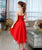 Formal Dress for  Home Coming / Prom Ivory or Red  Bow Asymmetrical