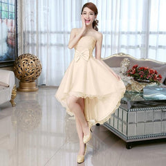 Formal Dress for  Home Coming / Prom Ivory or Red  Bow Asymmetrical