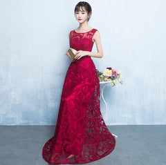 Formal Dress for  Home Coming / Prom Lace Long Black or Wine Red
