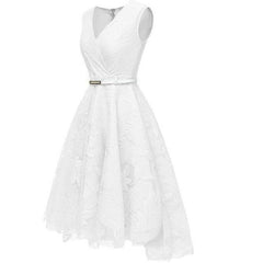 Formal Dress for  Home Coming / Prom  Simple V-neck Sleeveless Tea-length Multiple Colors