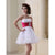 Formal Dress for  Home Coming / Prom Strapless Mini  Shiny Sequins Ruched Organza Short Multiple Colors
