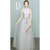 Formal Dress Home Coming / Prom gray v neck modest long