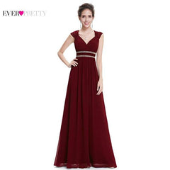 Formal Evening Dresses Long Elegant V neck Sleeveless Empire Evening Dress