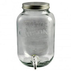 General Store 1 Gallon Clear Glass Mason Beverage Dispenser